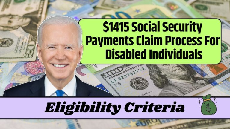 $1415 Social Security Payments Claim Process For Disabled Individuals