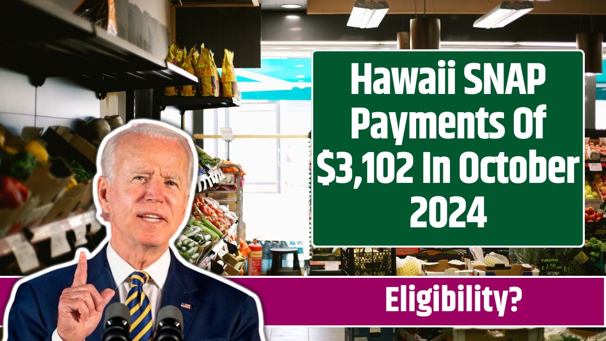 Hawaii SNAP Payments Of $3,102 In October 2024