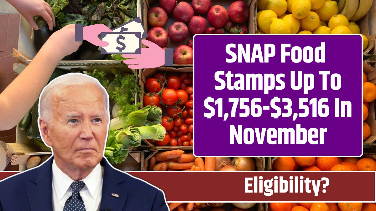 SNAP Food Stamps Up To $1,756-$3,516 In November