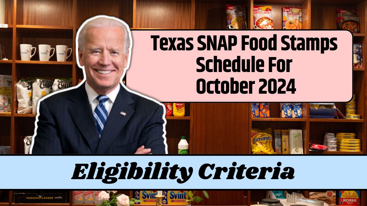 Texas SNAP Food Stamps Schedule For October 2024